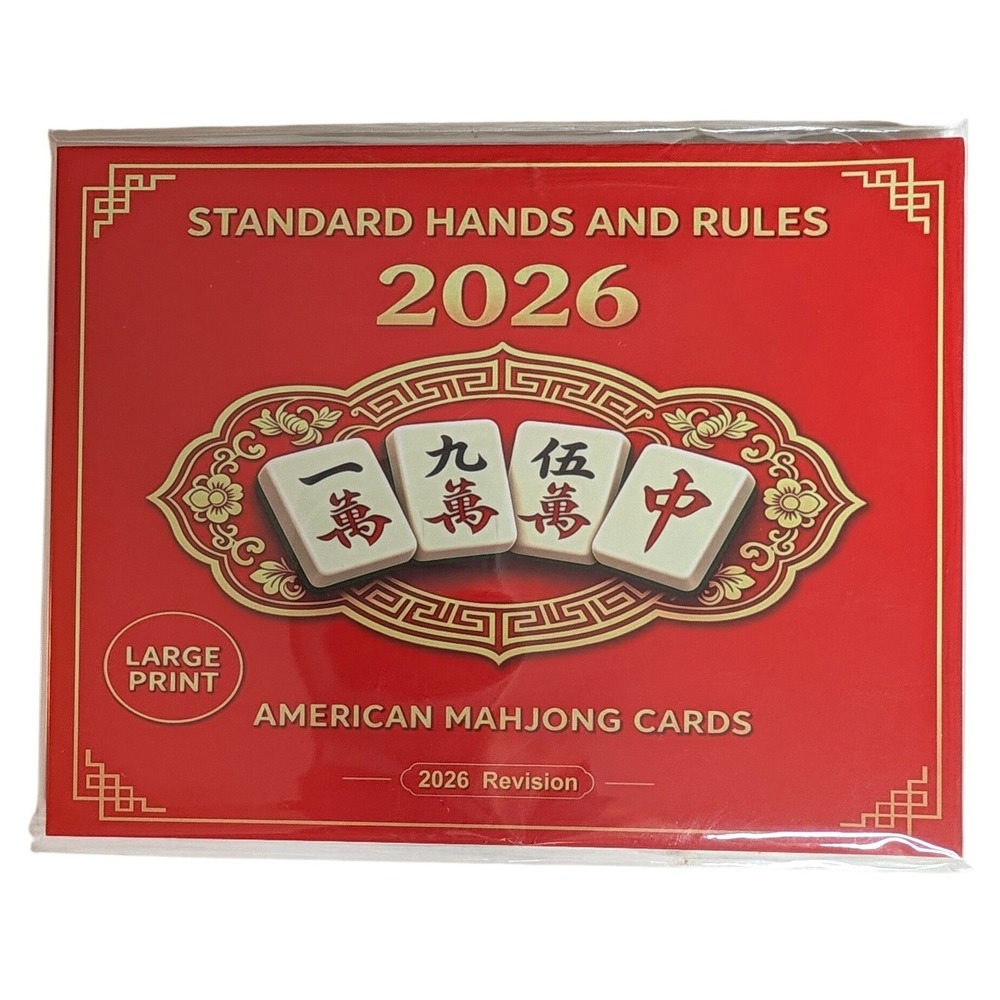 2026 American Mahjong Cards Standard Hands and Rules Large 2026 Revision
4pack